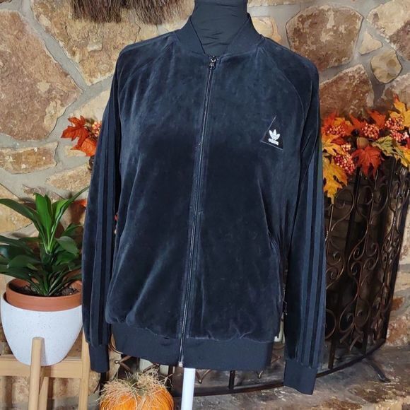 Adidas Originals SST Pharrell Williams Superstar Velour‎ Velvet Jacket Sz L - Picture 1 of 13